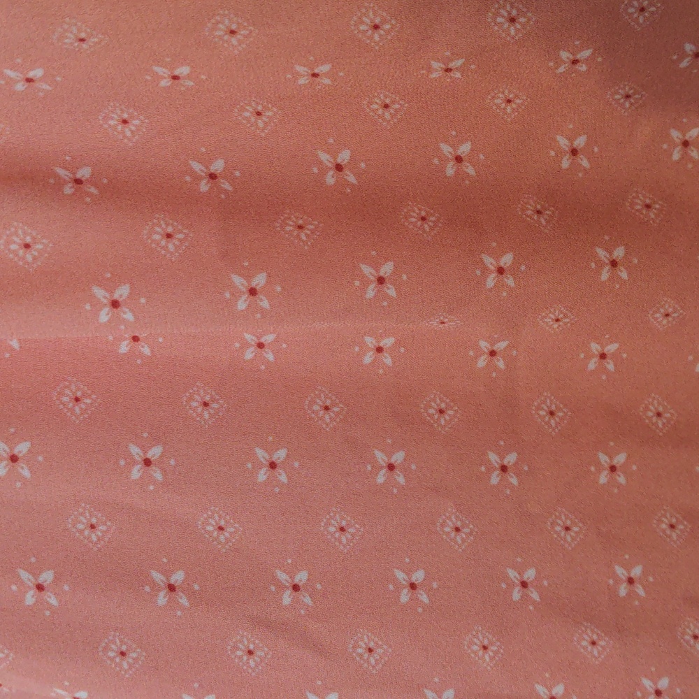Women's Peach Tie-Neck Short Sleeve Top - Picture 7 of 7
